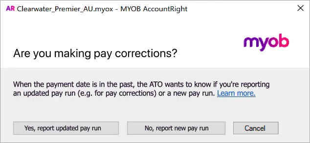 Pay corrections prompt