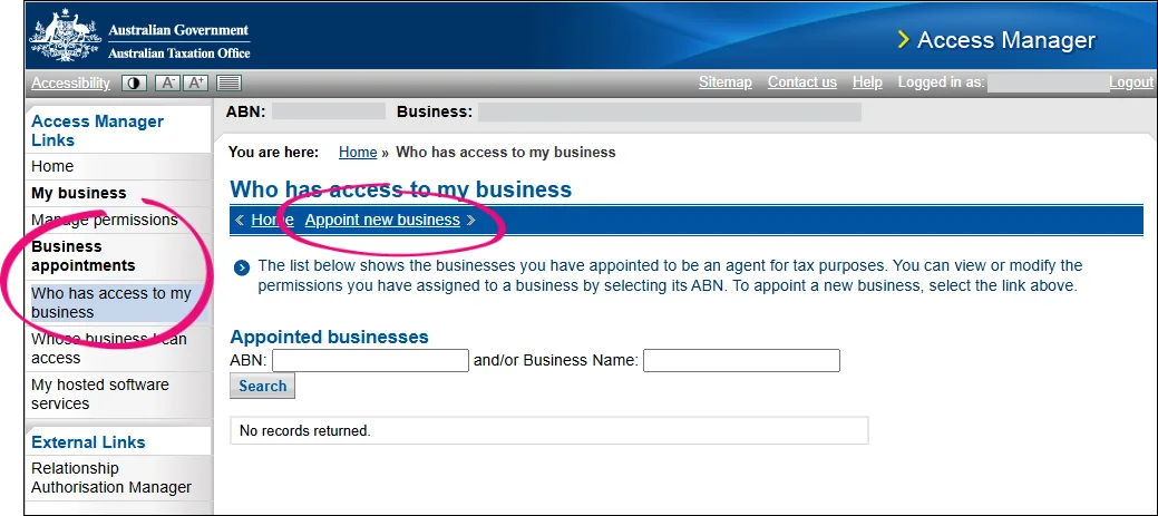 Appoint new business