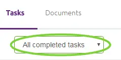 All completed tasks