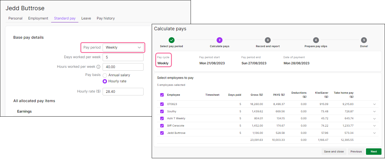 Create your first pay run after upgrading