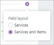 Field layout Services and items