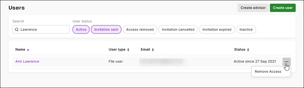 Remove user access