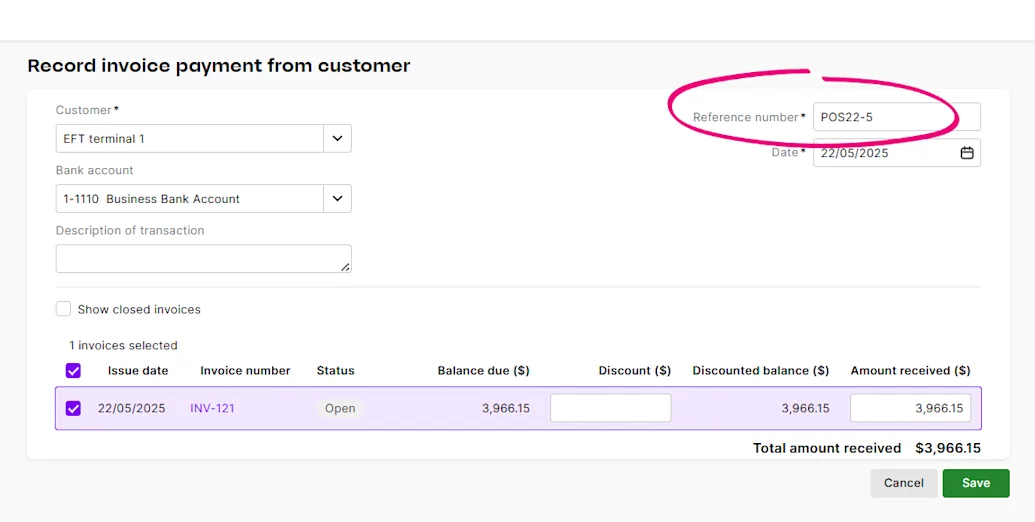Matching a bank feed to multiple transactions