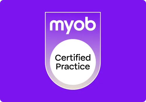 Badge for a MYOB Certified Practice 