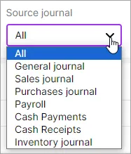 Example source journal list of journal types