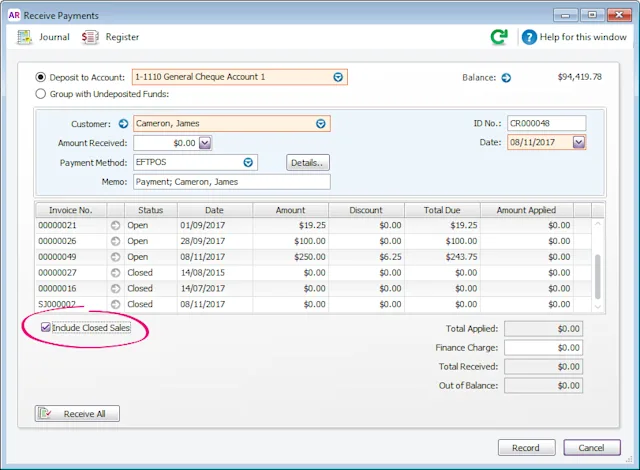 Prepayment Amount Customer prepayments