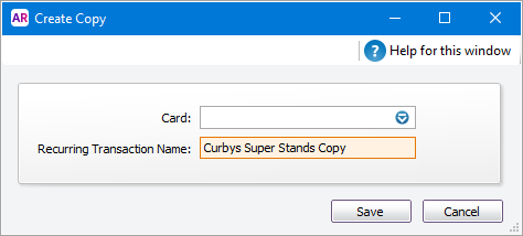 Setting Up Recurring Transactions