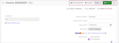 Creating customer invoices