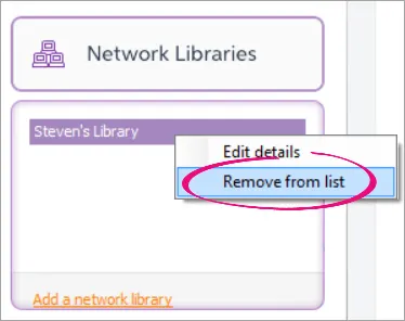 Remove network library