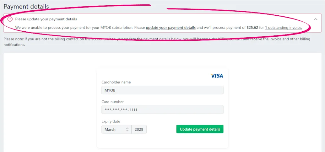 Managing your Solo by MYOB subscription in My Account