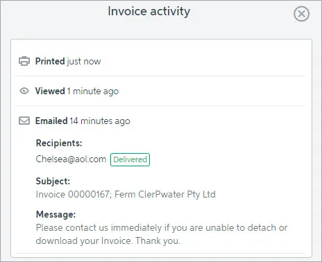 Online invoicing