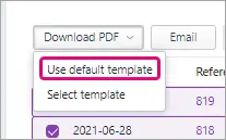 Select remittance advice template