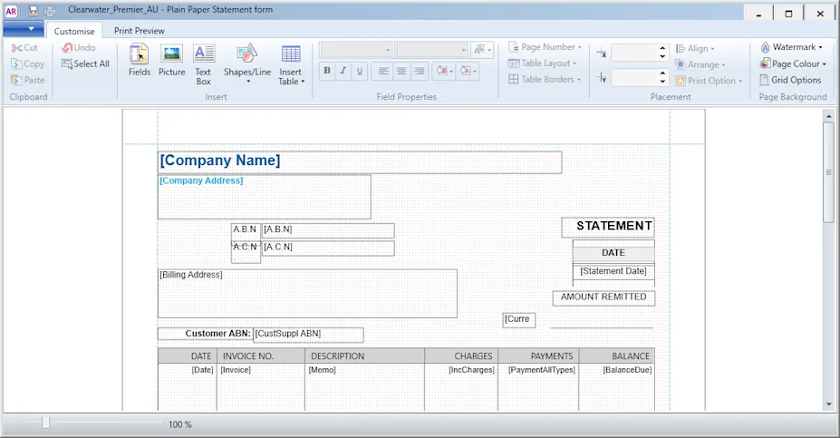 Set Up Statements Personalising statements
