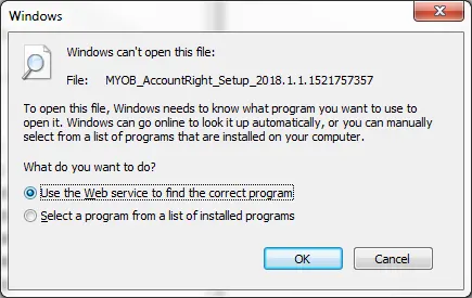 Windows can't open this file: