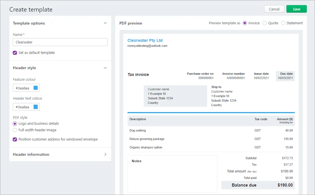 Normalize Invoice Personalising invoices