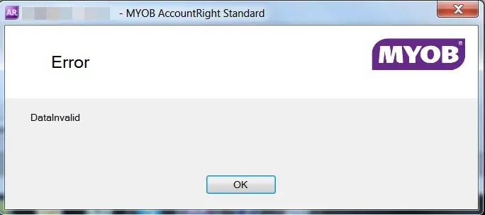 DataInvalid error
