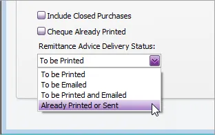 Remittance advice delivery status