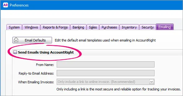 Choose how to send emails