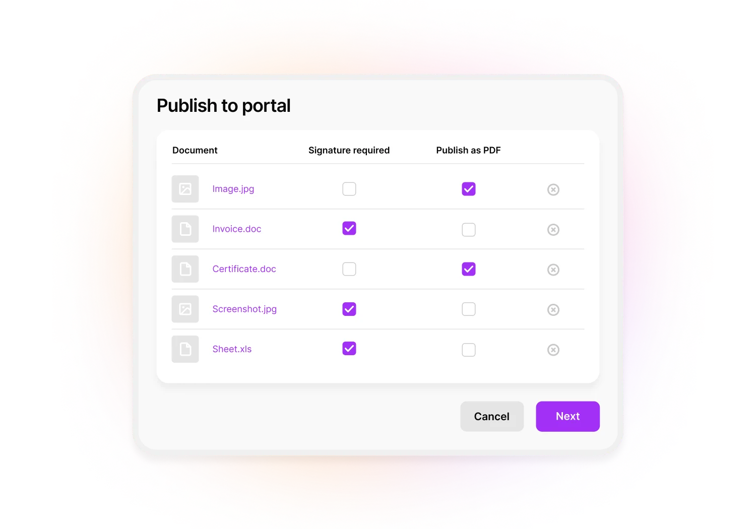 In product document management for MYOB Practice 