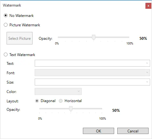 Example Form With Watermark Set the form size and background