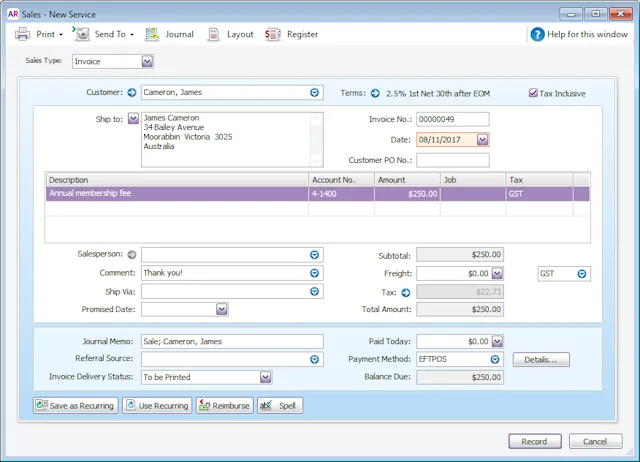 Customer prepayments