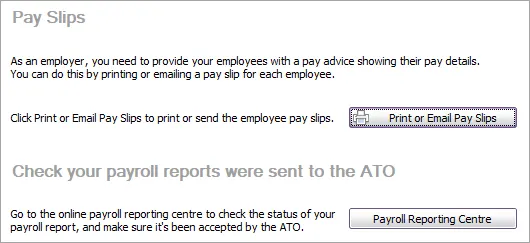 Example pay slips step of the pay run