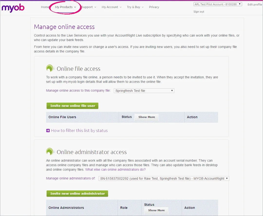 Flowchart Myob Managing your MYOB account