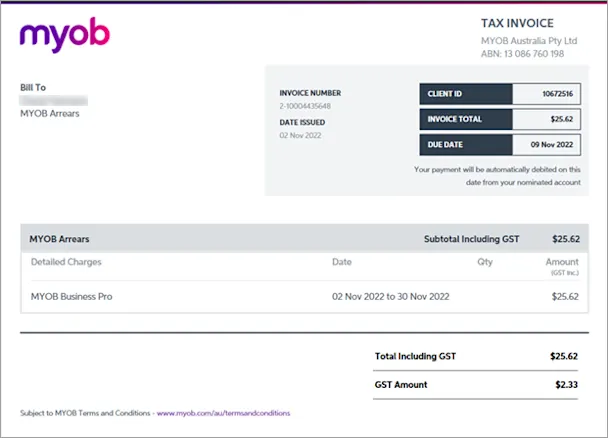 Flowchart Myob Understanding and paying your MYOB bill