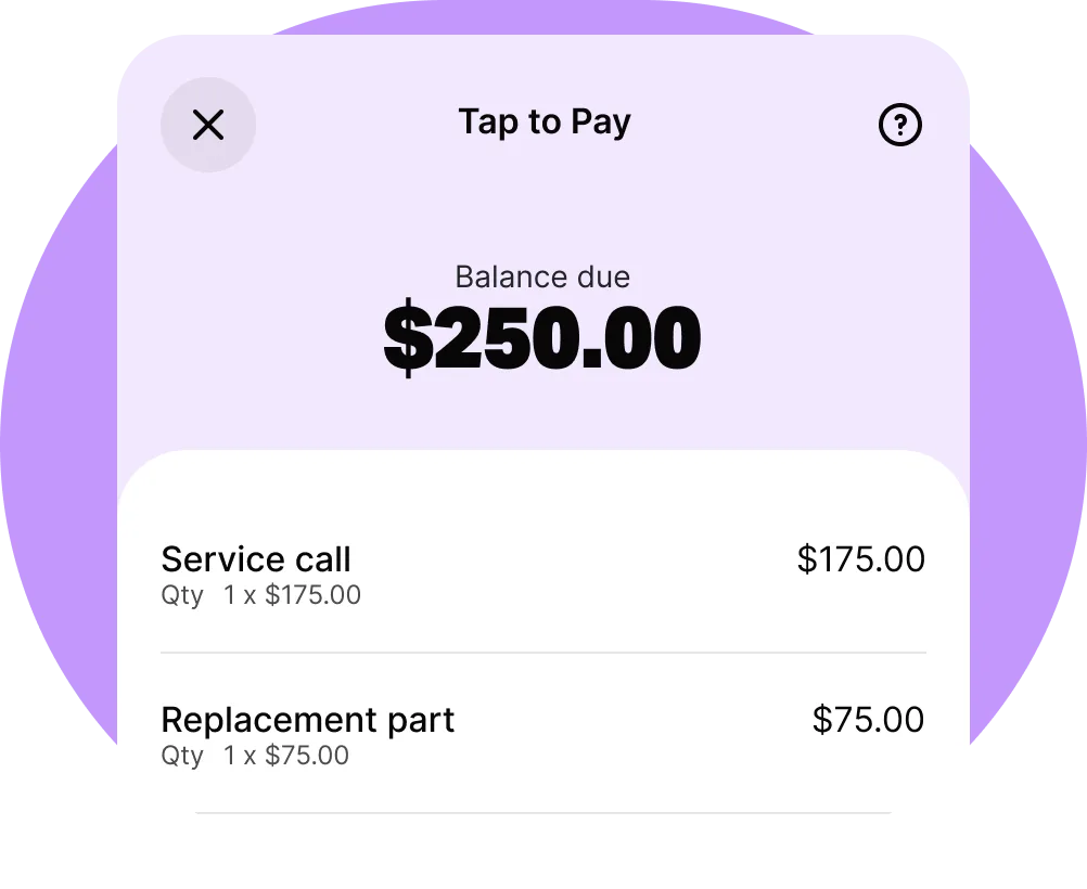 Solo by MYOB app screen of Tap to Pay balance