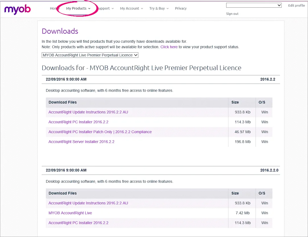 Myob Software Managing your MYOB account