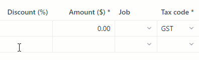 Animated image showing a simple calculation being entered into the amount field