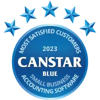 Canstar Blue Most satisfied customers - Small business accounting software 2023