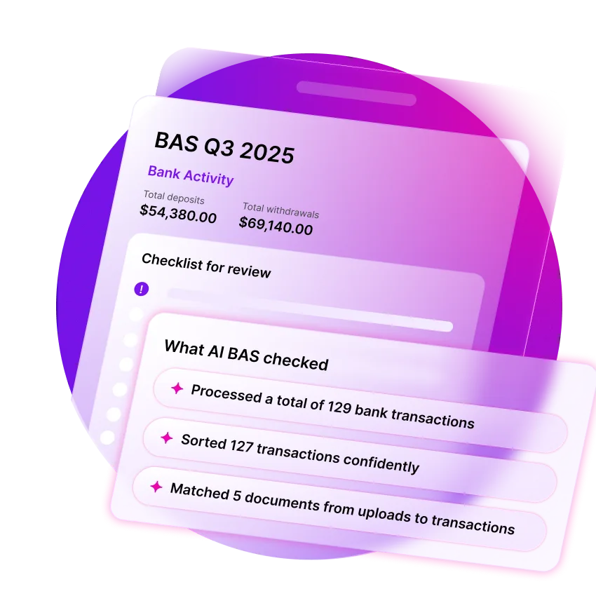 Banking activity summary for Q3 2025 showing deposits of $54,380, withdrawals of $69,140, and AI-processed transaction data.