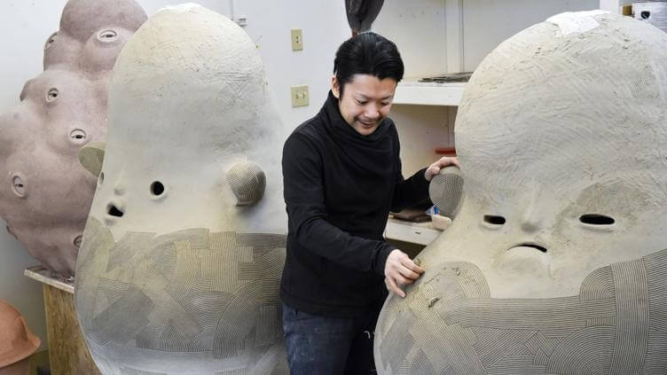 En Iwamura, Uncanny Spaces: Archie Bray artist En Iwamura changes the world one big head at a time