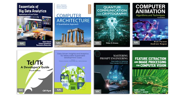Three science and technology book covers