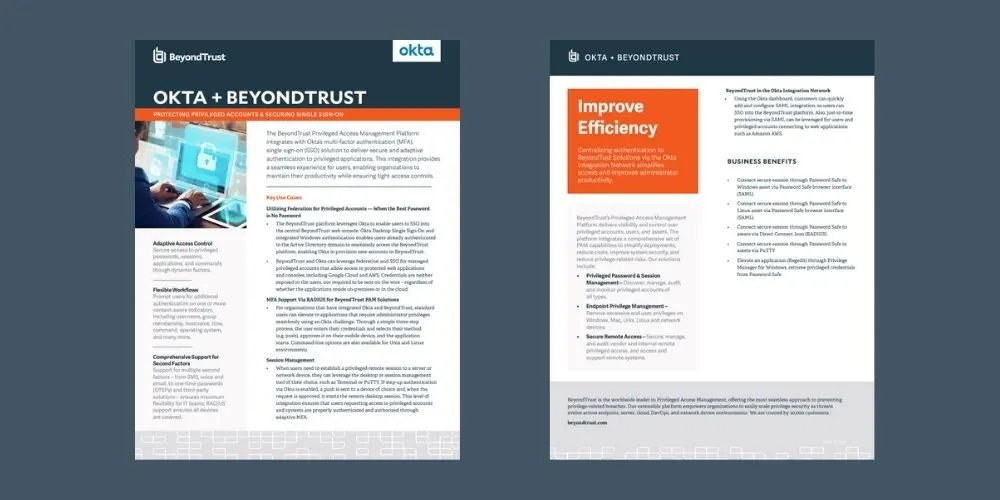 Okta + BeyondTrust: Protecting Privileged Accounts & Securing Single Sign-On