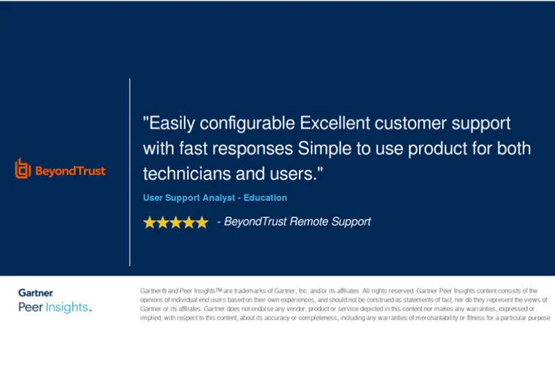 Gartner Peer Review Remote Desktop