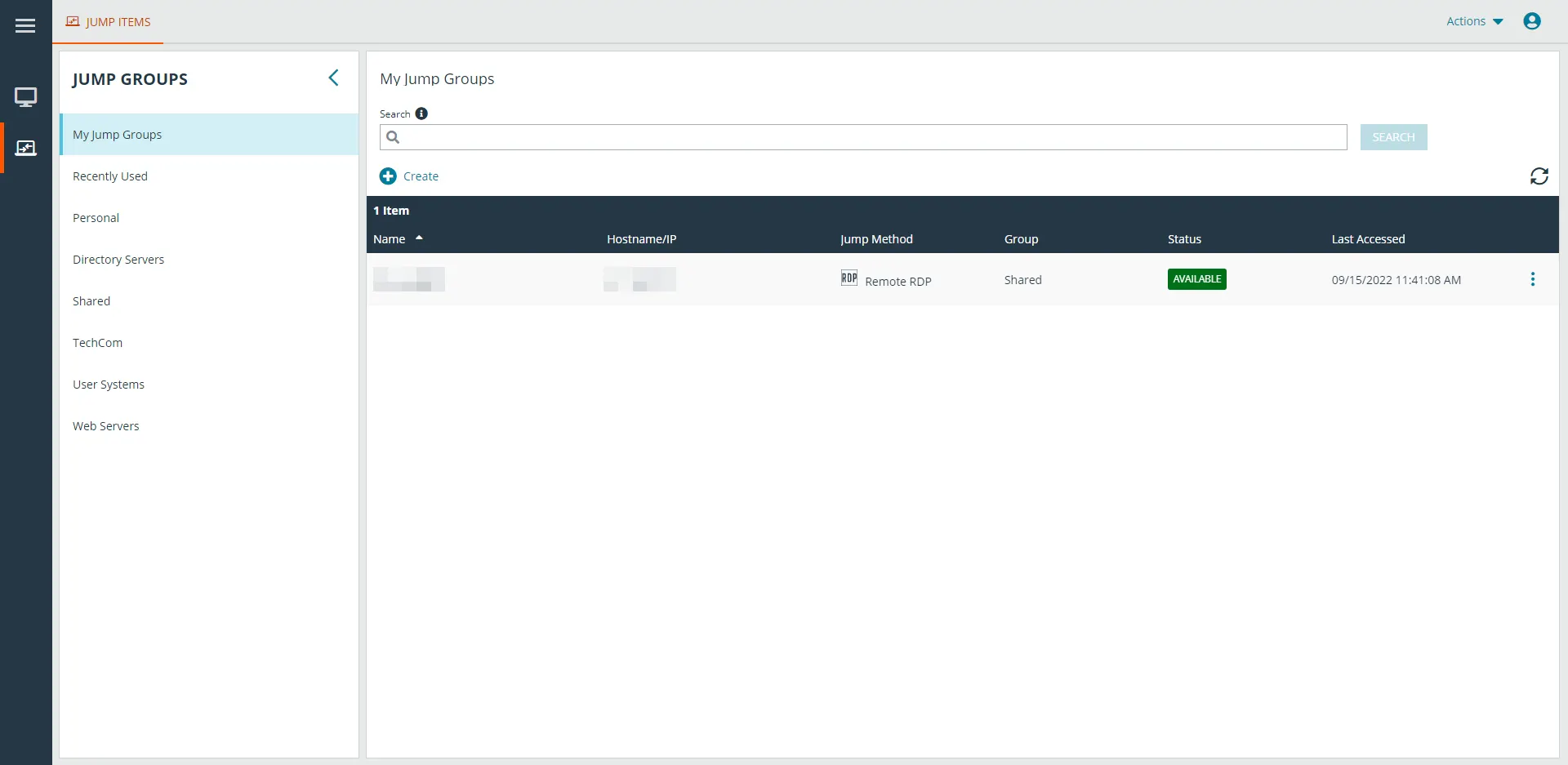 RS web console start BT