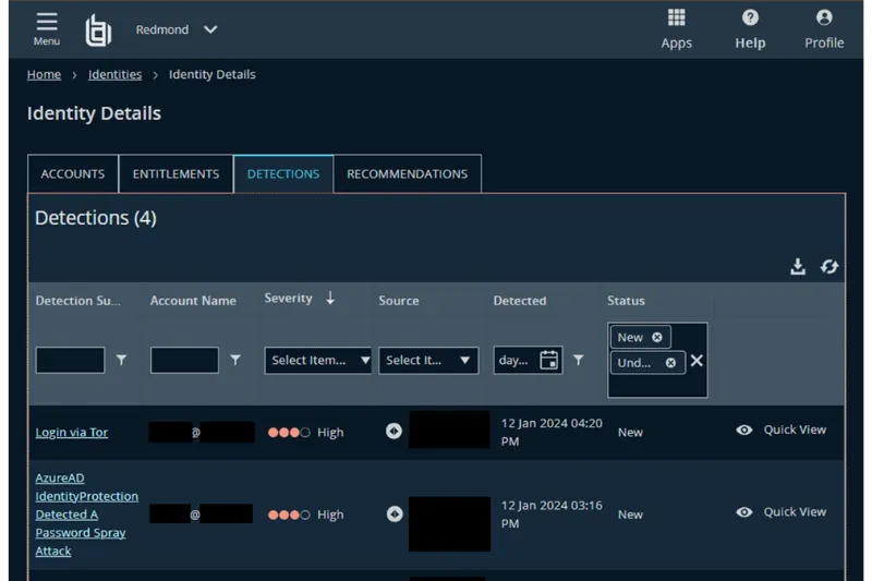 Detecting a password spray