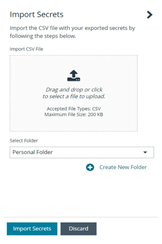 Import Secrets credential security