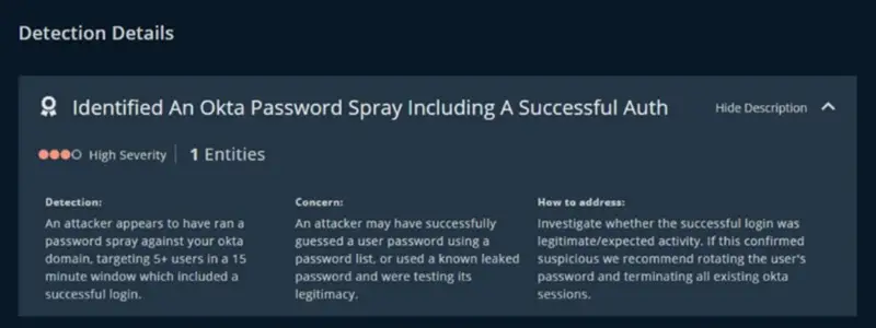 Insights Threat Detection Details
