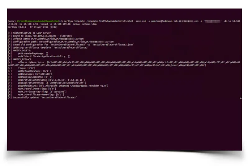 Editing a misconfigured template