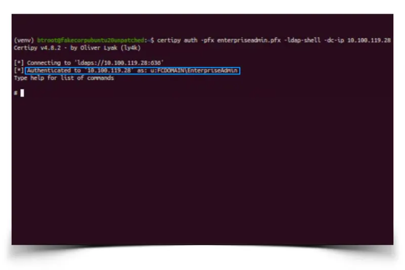 Use the PFX certificate to authenticate via LDAP