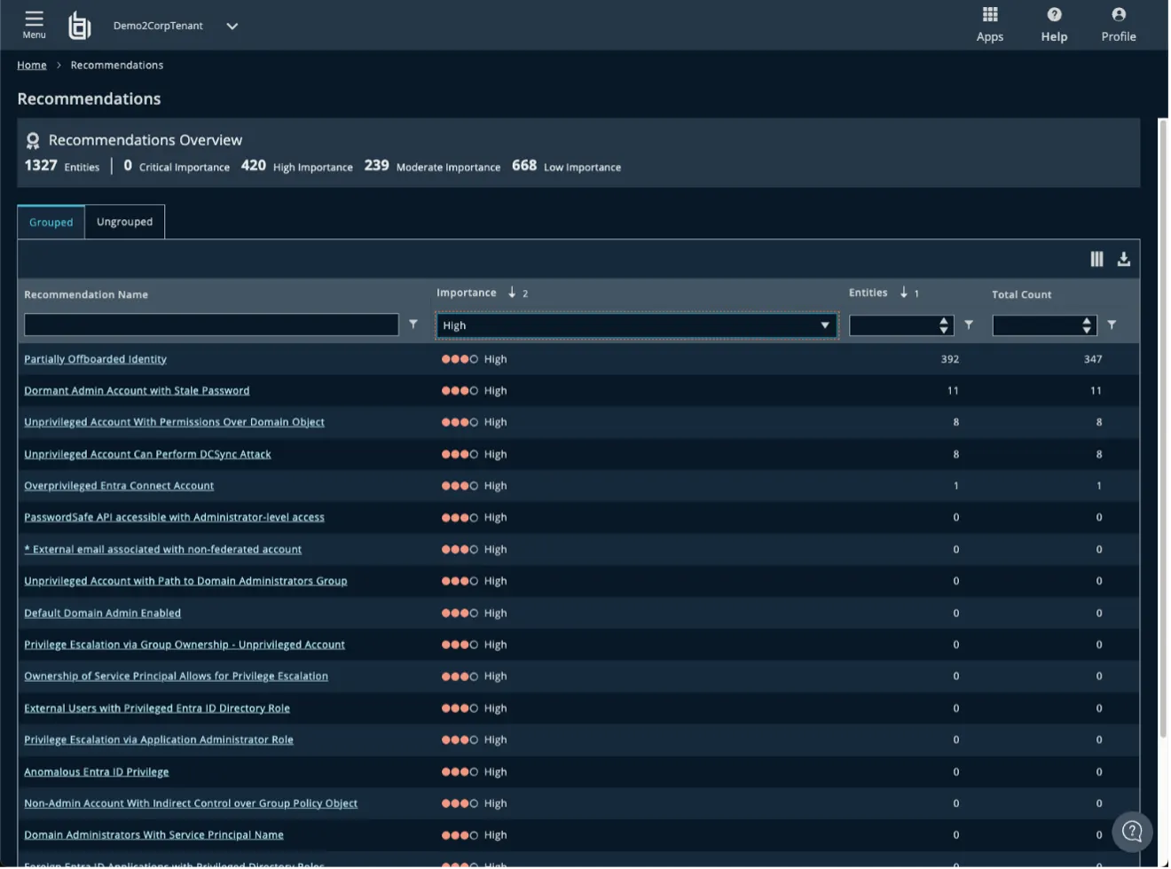 Insights AI ML powered recommendations