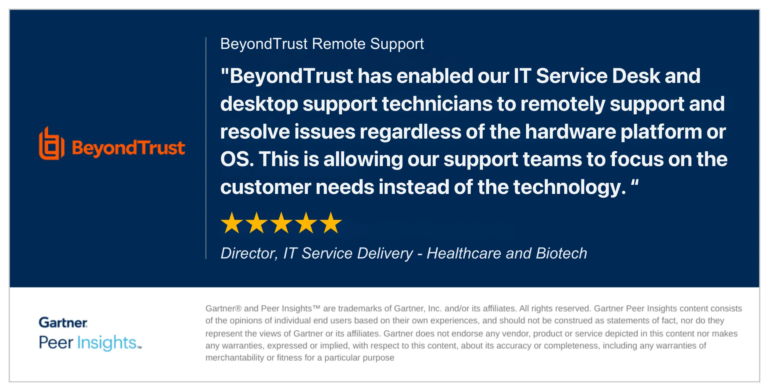 Peer Insights Review 2 Enables IT Service Desks