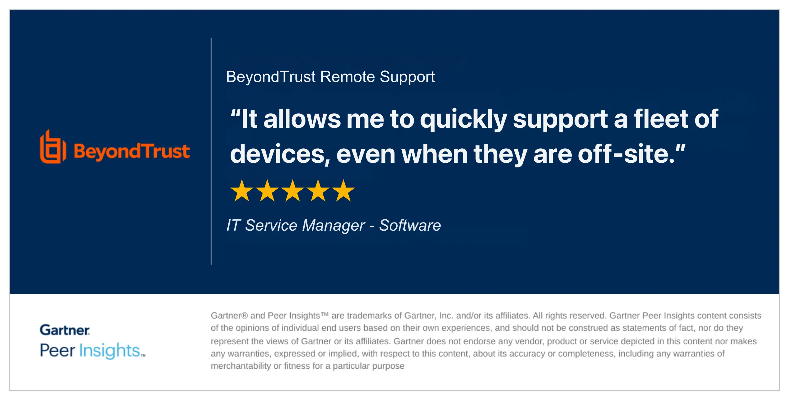Peer Insights Review 4 Quickly Support a Fleet of Devices