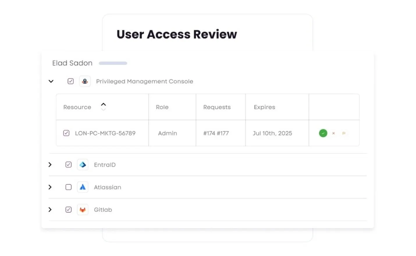 Entitle user access review