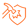 Security gaps shield orange 100x100