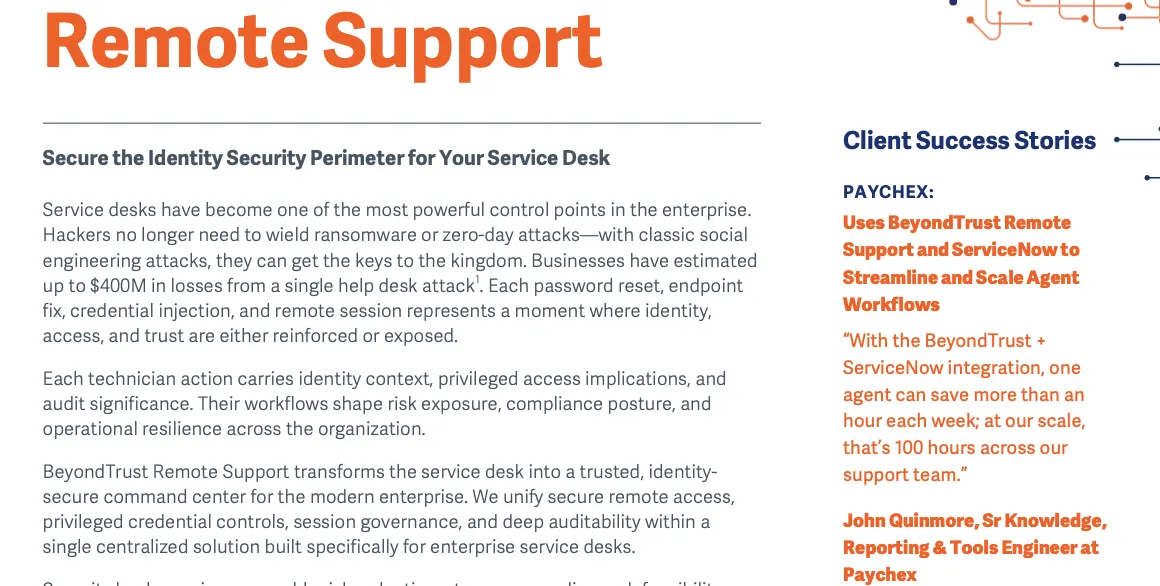 Remote Support Overview