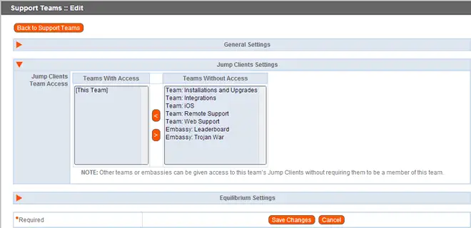 Jump Client Team Access